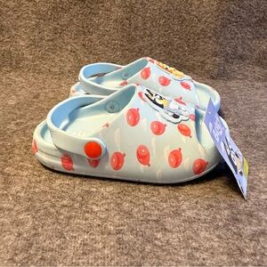 Kids Cartoon Print Clogs - Blue and Red Bluey Slides Boys Size 9-10 New